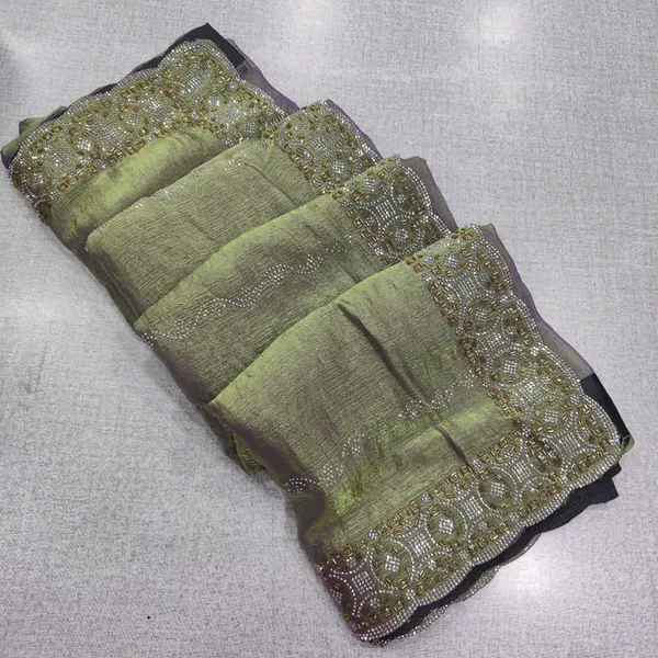 Heavy Fendy Space Silk Saree with Katdana & Stone Work | SR269